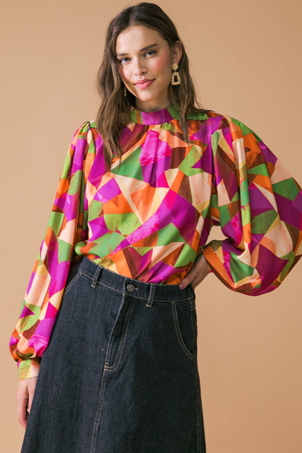 looking-ahead-woven-top Flying Tomato-Sophia's StyleTOPS-1